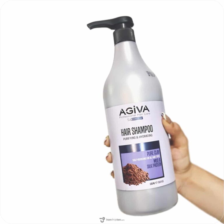 شامپو مو AGIVA آگیوا حاوی خاک رس مناسب موهای آسیب دیده و شکننده 1000 میل