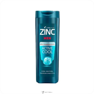 شامپو مو zinc زینک active cool مردانه ضد شوره حجم 340 میل
