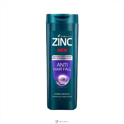 شامپو مو زینک zinc مردانه ضد ریزش مو مدل anti hair fall حجم 340 میل
