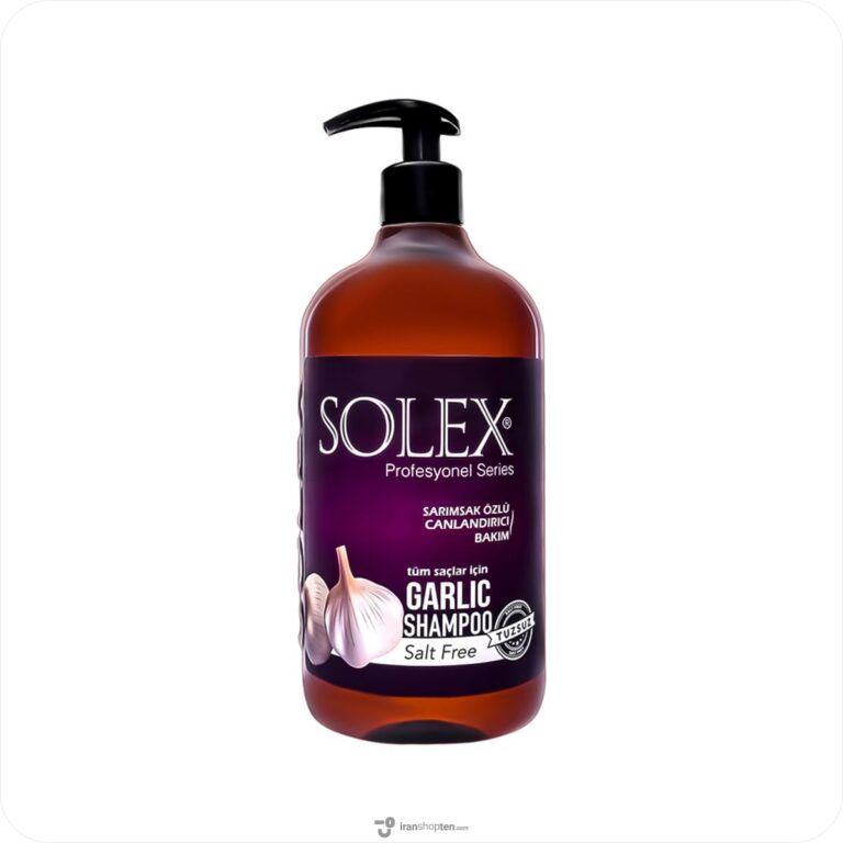 شامپو مو سولکس SOLEX بدون نمک حاوی عصاره سیر مناسب انواع مو 1000 میل