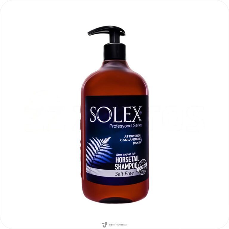 شامپو مو سولکس SOLEX بدون نمک حاوی عصاره گیاه دم اسب مناسب انواع مو 1000 میل