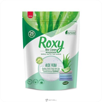 پودر صابون ماشین لباسشویی و دستی رکسی ROXY با رایحه آلوئه ورا 800 گرم