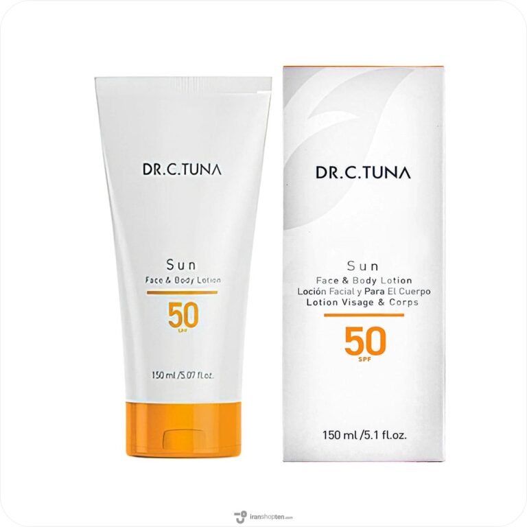 کرم ضد آفتاب +SPF50 فارماسی Dr.C.Tuna بی رنگ مناسب انواع پوست 150 میل